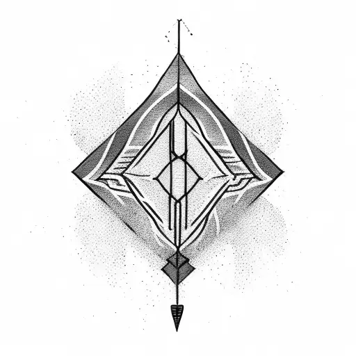 arrow bow tattoo design idea