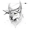 arrow bow tattoo design idea