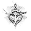 arrow bow tattoo design idea