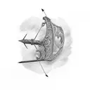 bow arrow tattoo design idea