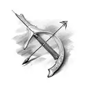 bow arrow tattoo design idea