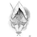 bow arrow tattoo design idea