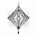arrow bow tattoo design idea