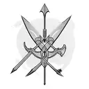 bow arrow tattoo design idea