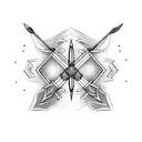 bow arrow tattoo design idea