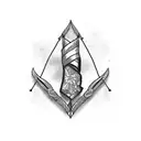 bow arrow tattoo design idea