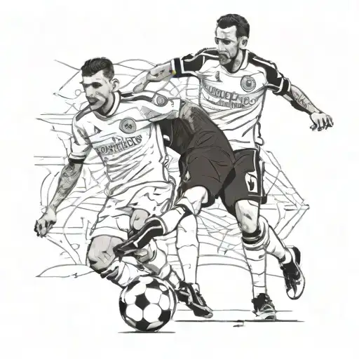 Design a Galatasaray themed sleeve featuring iconic moments from Champions League matches tattoo design idea