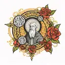 Saint Benedict Christian tattoo design idea