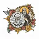Saint Benedict Christian tattoo design idea