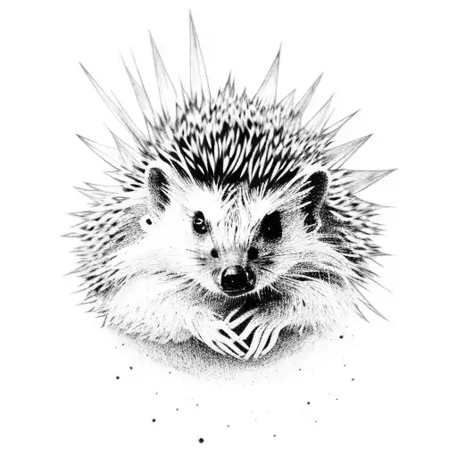 hedgehog  tattoo design idea