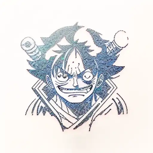 one piece anime Luffy, Zoro, Usopp, Sanji, Brook, Nami, Robin, Franky, Chopper, Jimbei. tattoo design idea