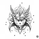 naruto and jiraiya ice cream tattoo design idea