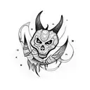 witch nature crystal  tattoo design idea