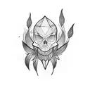 witch nature crystal  tattoo design idea