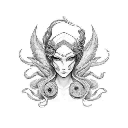 siren tattoo design idea