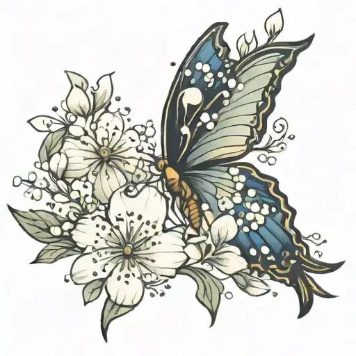 gypsophila mimalistically tattoo design idea