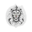 two lions tattoo design idea