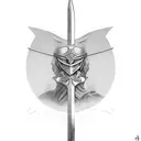 ninja holding sword in front of face vertically  tattoo design idea
