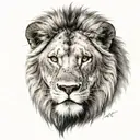 lion face with 3 scars on its right side of face made tattoo design idea