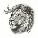 lion face with 3 scars on its right side of face made tattoo design idea