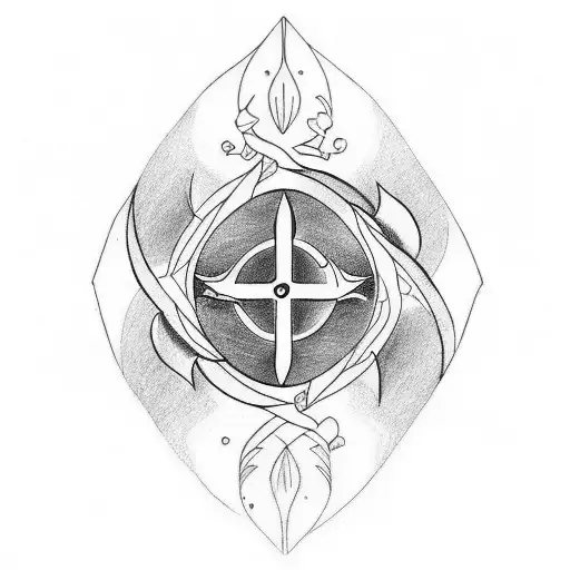 Trident tattoo design idea