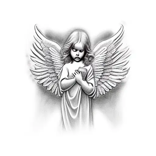 biblically accurate angel tattoo design idea