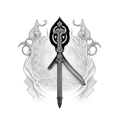 Sword Tattoo Vector Images (over 8,300)