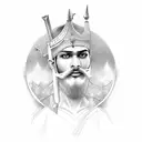 Sword rajput tattoo design idea