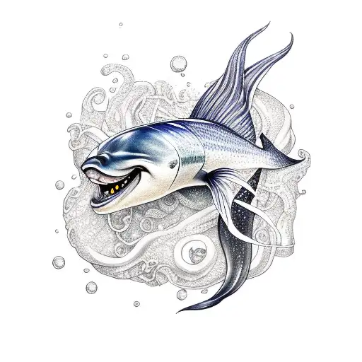 Mermaid tattoo design idea