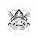 carp angler tattoo design idea