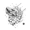 black belt fist tattoo design idea