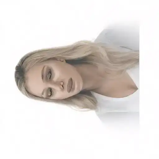 a woman with long blonde hair tattoo design idea