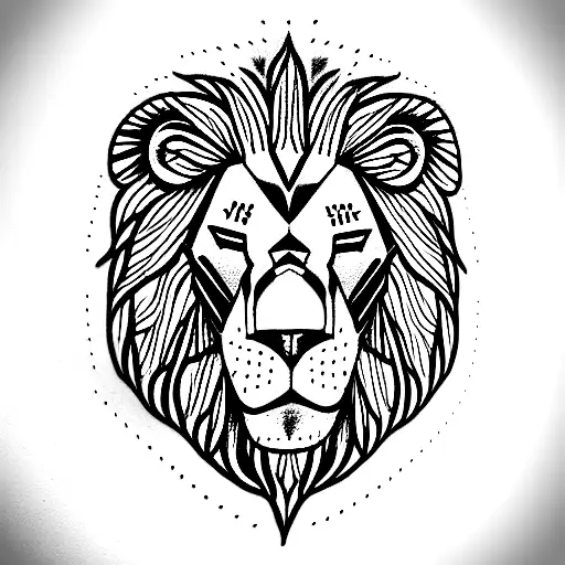sleeping lion, whole body, ode to bible story of Daniel in the Lions Den tattoo design idea