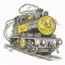 lemon with thomas the train   tattoo design idea