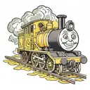lemon with thomas the train   tattoo design idea