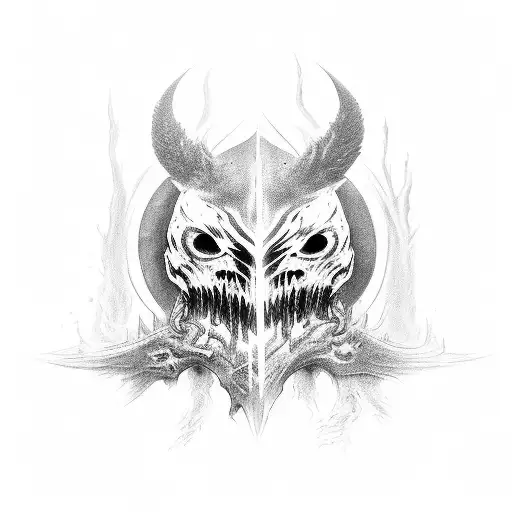 Big piece themed around the games Dark Souls and Bloodborne tattoo design idea