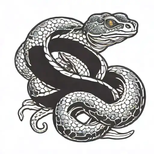 Brazilian Jiu Jitsu Boa Constrictor tattoo design idea
