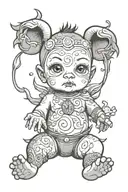 baby boy tattoo design idea
