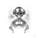 paul alien in space tattoo design idea