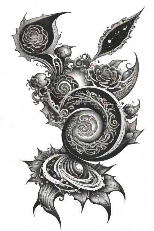 k_celedon art spiral galaxy tattoo design idea