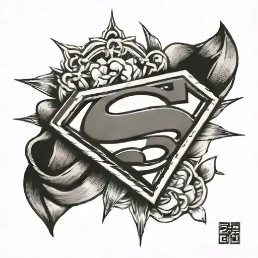 armband superman symbol tattoo design idea