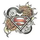 armband superman symbol tattoo design idea