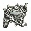 armband superman symbol tattoo design idea
