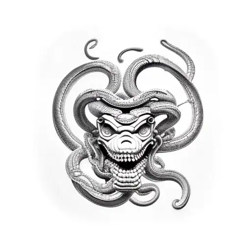 cobras medusa tattoo design idea