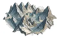 mountain range tattoo design idea