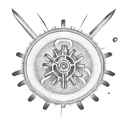 gears in nature tattoo design idea