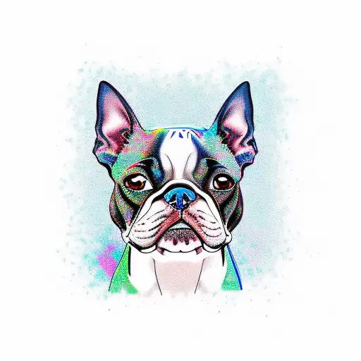 Boston Terrier tattoo design idea