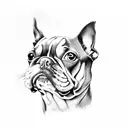 Boston Terrier tattoo design idea