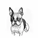 Boston Terrier tattoo design idea