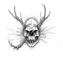 Wendigo Skull tattoo design idea